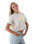 The Born by the Sea Womens Daisy Crop T-Shirt in Faded Bone
