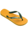 The Havaianas Mens Brazil Logo Flip Flops in Pop Yellow