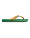 Brazil Logo Flip Flops in Green & Yellow