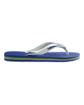 The Havaianas Mens Brazil Logo Flip Flops in Marine Blue