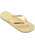 The Havaianas Mens Brazil Logo Flip Flops in Buttercream