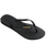 The Havaianas Womens Slim Logo Metallic Flip Flops in Black
