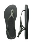 The Havaianas Womens Luna Flip Flops in Olive Green