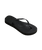 Slim Flatform Flip Flops in Black