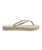 Slim Flatform Flip Flops in Beige