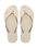 Slim Flatform Flip Flops in Beige