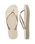 Slim Flatform Flip Flops in Beige