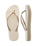 Slim Flatform Flip Flops in Beige