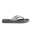 Boys Minecraft Flip Flops in Steel Grey & White