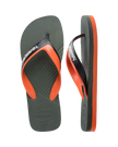Dual Flip Flops in Green Olive