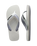 Dual Flip Flops in White & Ice Grey
