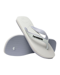 Dual Flip Flops in White & Ice Grey
