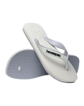 Dual Flip Flops in White & Ice Grey