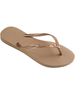 The Havaianas Womens Slim Crystal SW II Flip Flops in Rose Gold