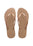 The Havaianas Womens Slim Crystal SW II Flip Flops in Rose Gold
