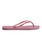 Square Logo Metallic Flip Flops in Rose Chiffom