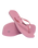Square Logo Metallic Flip Flops in Rose Chiffom