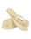 Square Logo Metallic Flip Flops in Buttercream