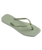 Slim Square Flip Flops in Smoke Green