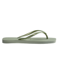 Slim Square Flip Flops in Smoke Green
