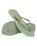 Slim Square Flip Flops in Smoke Green
