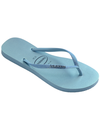 The Havaianas Womens Slim Glitter Iridescent Flip Flops in Lavender Blue