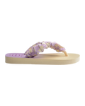 Girls Fluffy Flip Flops in Buttercream
