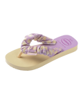 Girls Fluffy Flip Flops in Buttercream