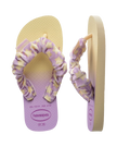 Girls Fluffy Flip Flops in Buttercream
