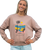 The Born by the Sea Womens Postcard Sweatshirt in Hazy Pink