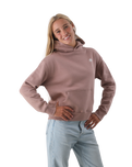 The Born by the Sea Womens Beach Club Hoodie in Hazy Pink