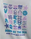 The Born by the Sea Womens Drifter Hoodie in Powder Blue