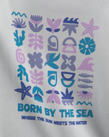 The Born by the Sea Womens Drifter Hoodie in Powder Blue