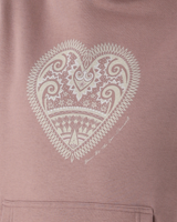 Mandala Heart Hoodie in Hazy Pink