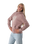 The Born by the Sea Womens Mandala Heart Hoodie in Hazy Pink