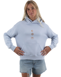 The Born by the Sea Womens Sunrise Hoodie in Powder Blue