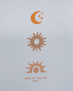 The Born by the Sea Womens Sunrise Hoodie in Powder Blue
