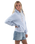 The Born by the Sea Womens Sunrise Hoodie in Powder Blue