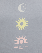 The Born by the Sea Womens Sunrise Hoodie in Storm Grey