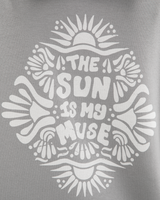 The Born by the Sea Womens Sun Is Hoodie in Storm Grey