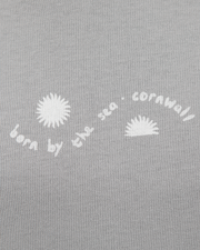 The Born by the Sea Womens Sun Is Hoodie in Storm Grey