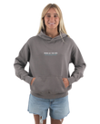 The Born by the Sea Womens Drifter Faded Hoodie in Faded Grey