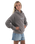 The Born by the Sea Womens Drifter Faded Hoodie in Faded Grey