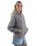 The Born by the Sea Womens Cornwall Palm Faded Hoodie in Faded Grey