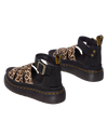 Clarissa II Quad Leopard Spot Hair On Sandals in Light Tan & Black