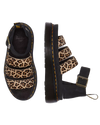 Clarissa II Quad Leopard Spot Hair On Sandals in Light Tan & Black