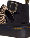 Clarissa II Quad Leopard Spot Hair On Sandals in Light Tan & Black