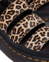 Clarissa II Quad Leopard Spot Hair On Sandals in Light Tan & Black