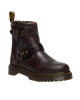 Womens Anistone Crazy Horse Leather Harness Ankle Boots in Dark Brown