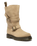 Anistone Two Strap Suede Biker Boots in Savannah Tan